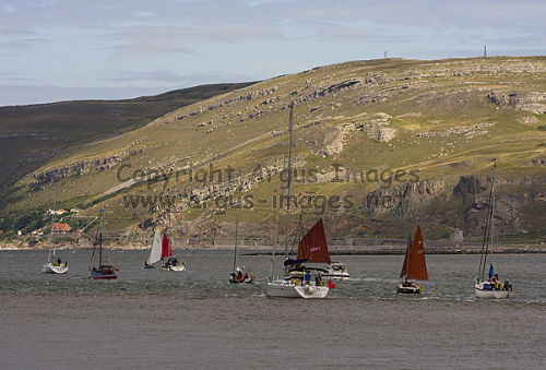 Sailing in the Conwy estuary.